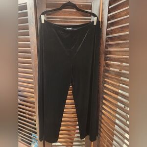 Vintage Black Velvet Straight Leg Pants